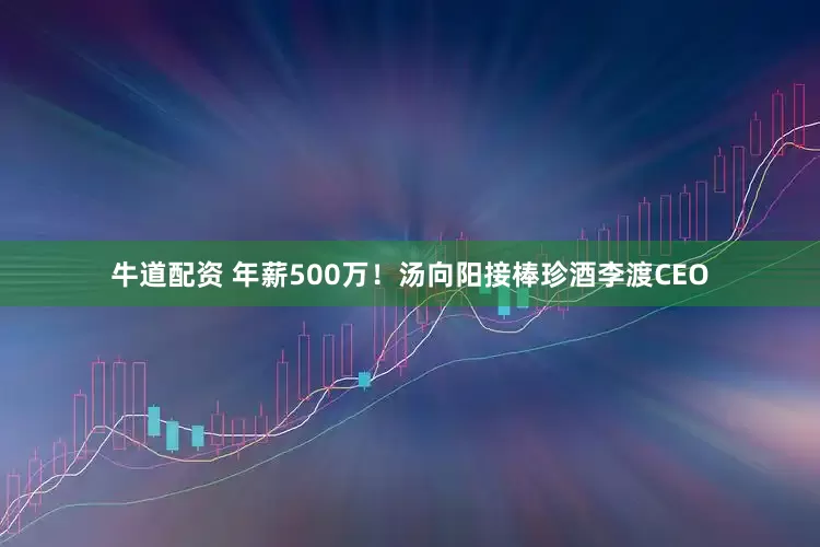 牛道配资 年薪500万！汤向阳接棒珍酒李渡CEO